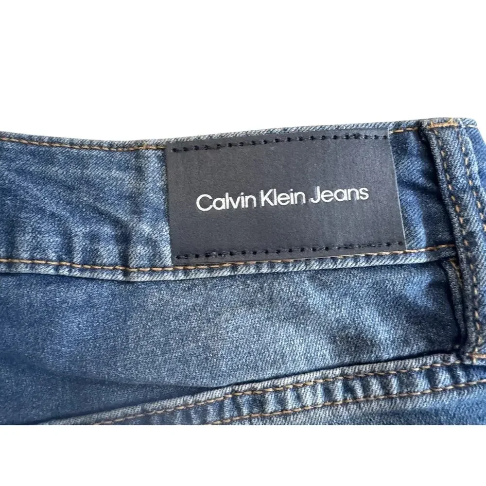CALVIN KLEIN Jean Shorts Girls Size 14 mid rise boy shorts New Stretch